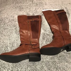Torrid women’s knee boots size 13W Brown Leather